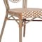 Flash Furniture Lourdes Thonet French Bistro Stacking Chair, Natural/White PE Rattan and Bamboo Print Alum Frm, 2PK 2-SDA-AD642002S-NATWH-LTNAT-GG - alternate 2